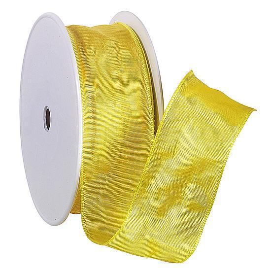 Fabric ribbon with wire edge