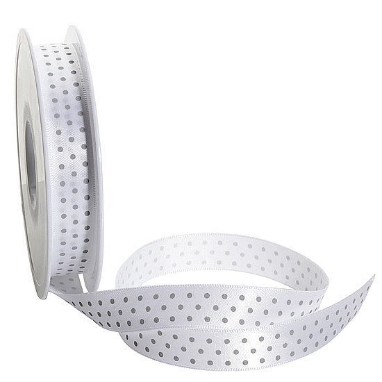 Satin ribbon with dots