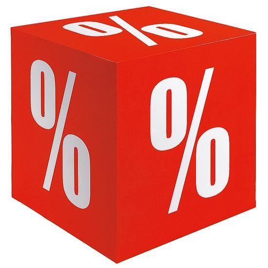 Foldable cube "Percent"