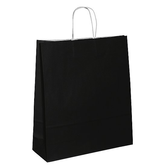 Papiertasche uni 41x32+12cm schwarz