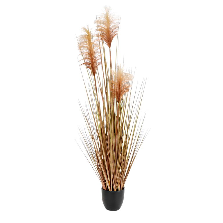 "Artificial pampas grass in orange pot 117 cm"