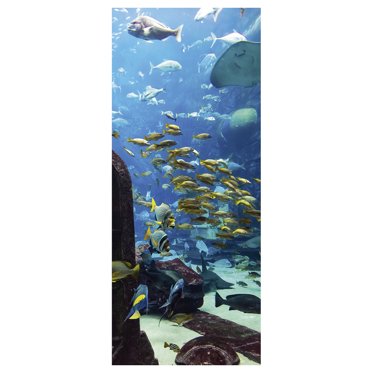 "Fabric banner ""Underwater landscape in an aquarium"" 75 x 180 cm"