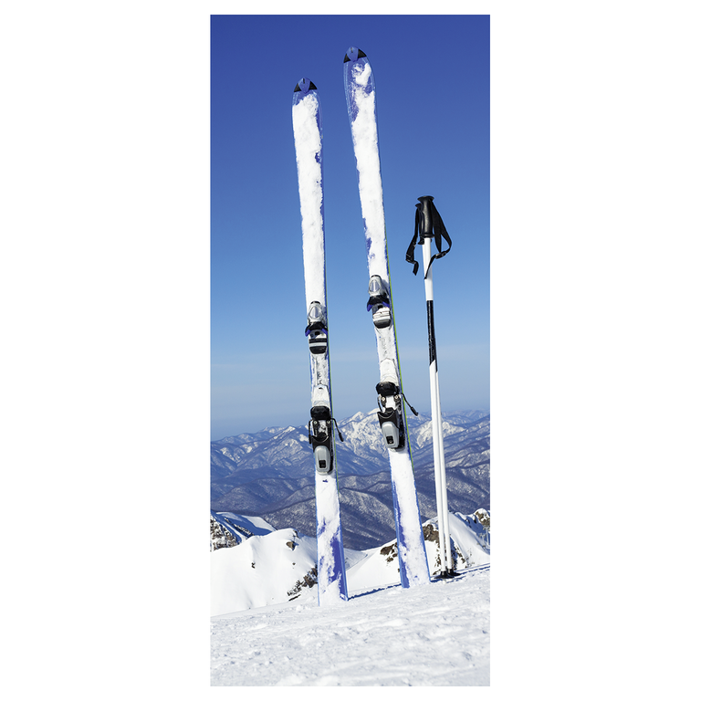 "Fabric banner ""Ski in the snow"" 75 x 180 cm"