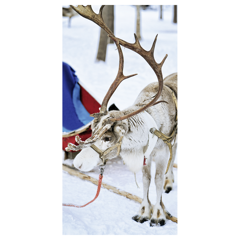 "Fabric banner ""Reindeer with sleigh"" 