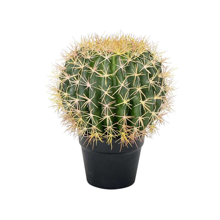 "Artificial ball cactus, green, 33 cm high"