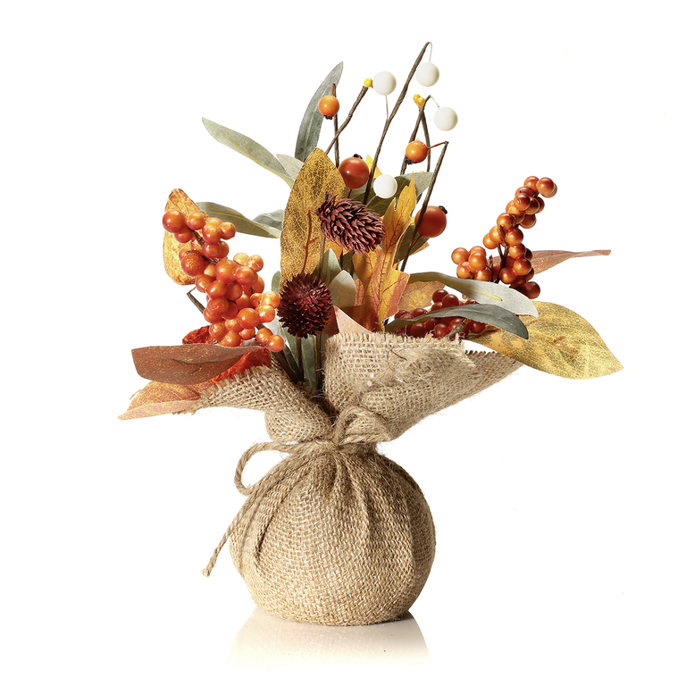 " Autumn bundle in jute pot 10 x 26 cm"