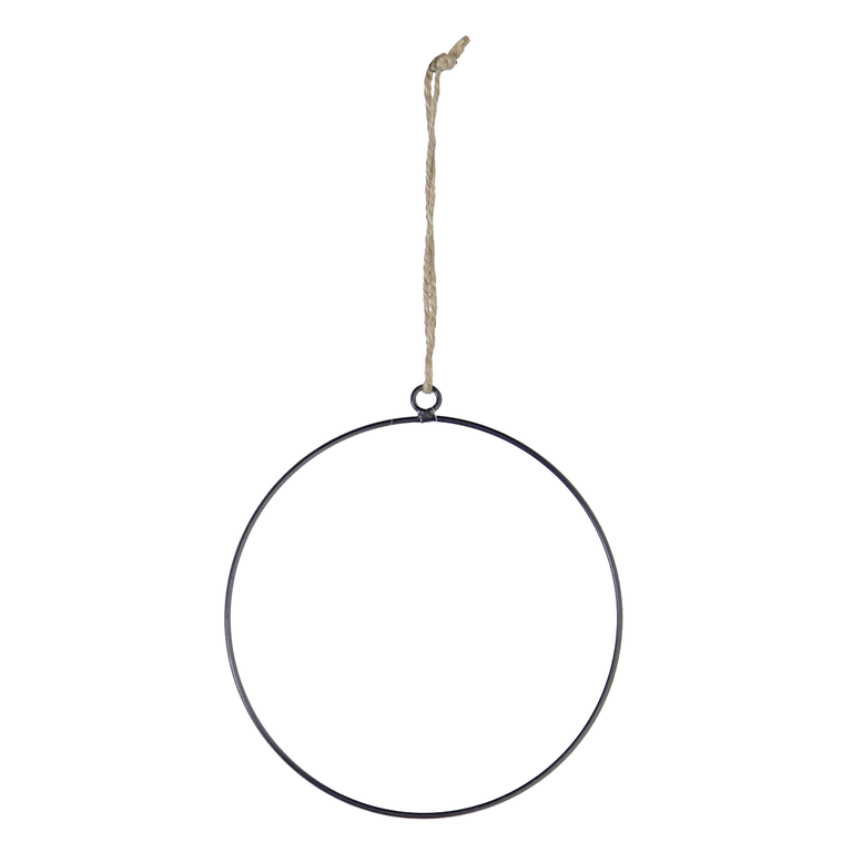 "Deco metal ring with hanger"