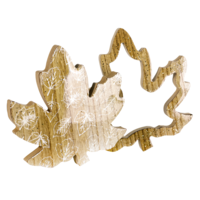 "Wooden deco maple leaf set (2 pieces)"