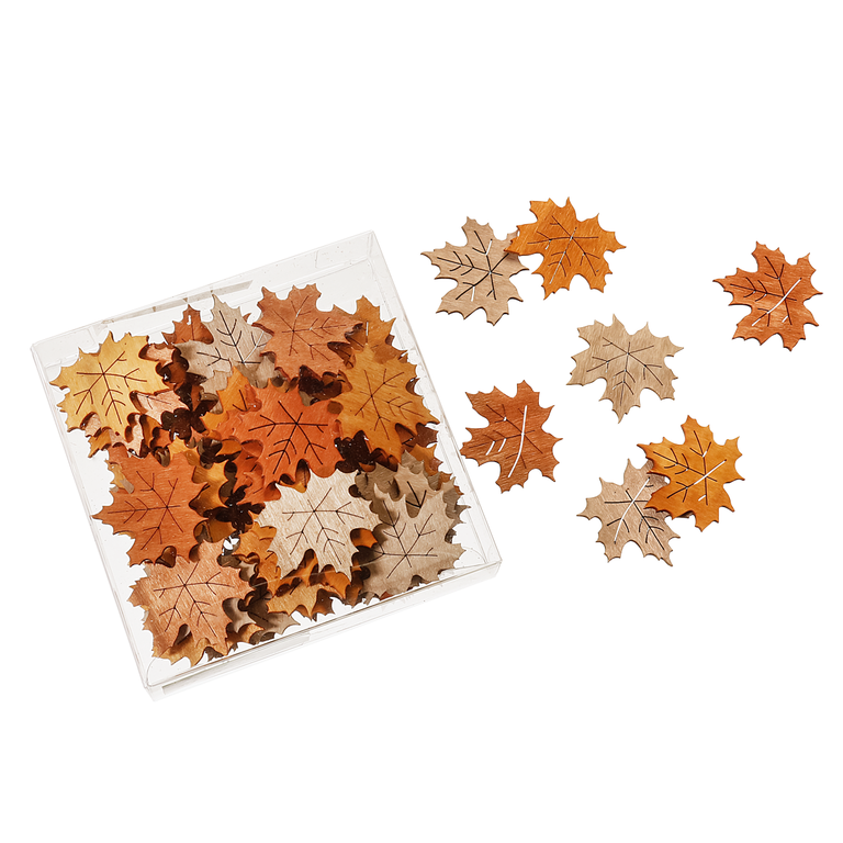 "Scattered maple autumn leaves 72 pieces"