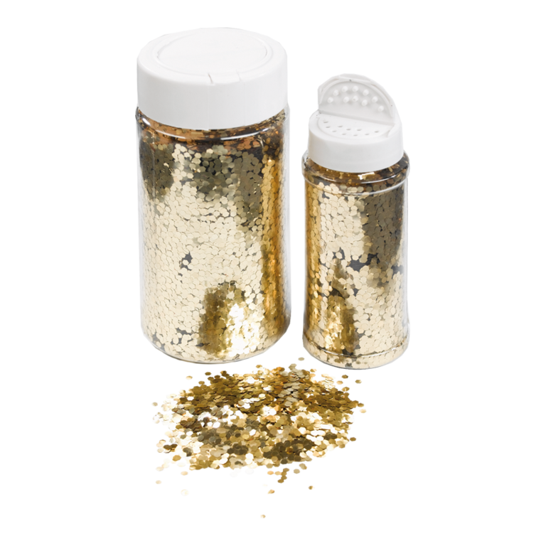 Coarse glitter in shaker can,