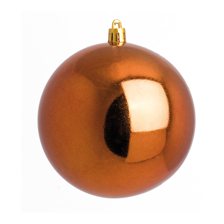 Christmas bauble, copper shiny,