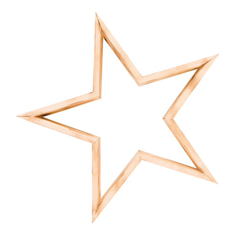 Wooden star,