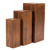 Wooden pedestals in set,