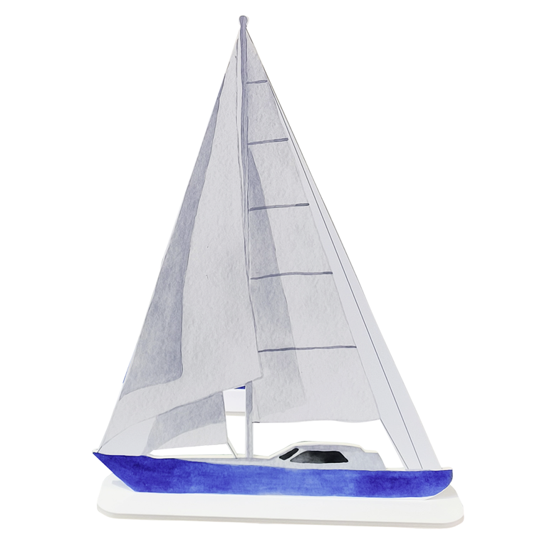 "Sailboat display in 80 & 110 cm"