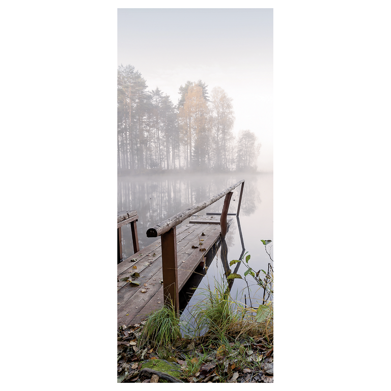 "Flame retardant fabric banner ""Fog on the lake"""