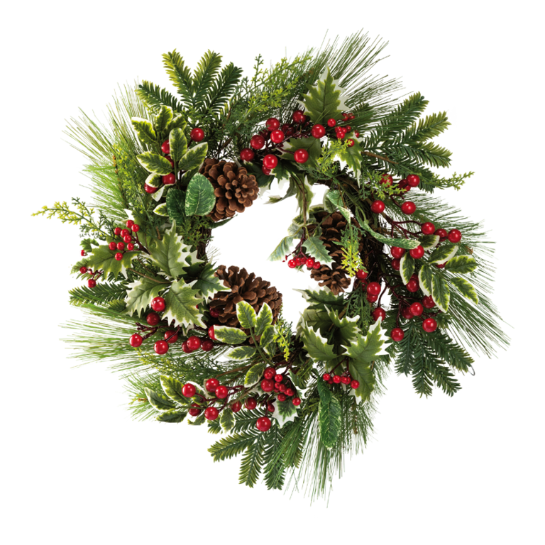 Fir wreath with berries