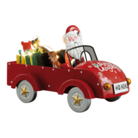 Santa Claus in cabriolet