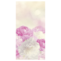 "Flame retardant fabric banner peonies"