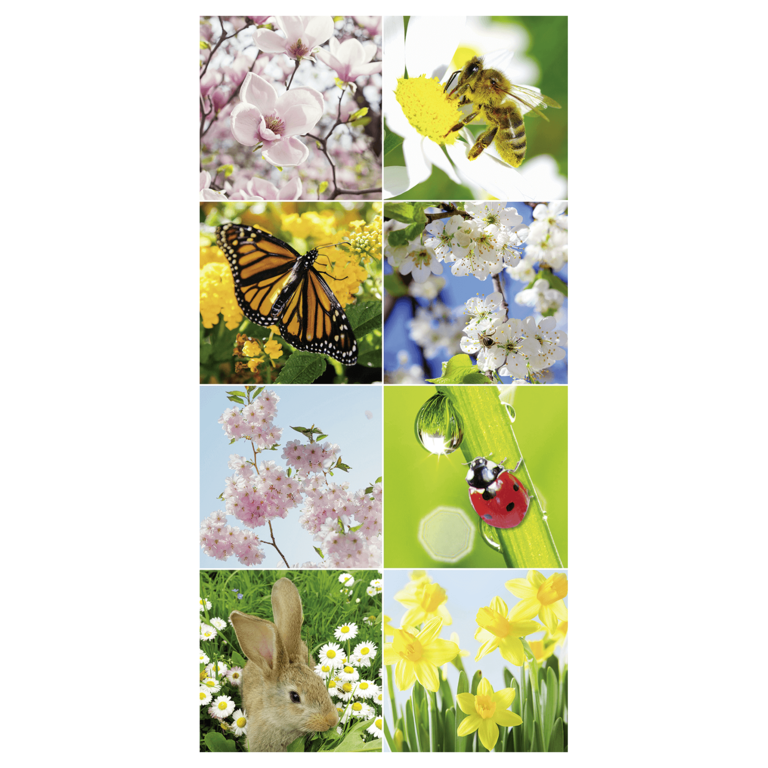 "Flame retardant fabric banner spring collage"