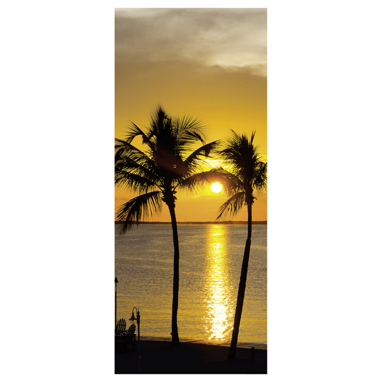 "Flame retardant banner Fabric banner palm trees"