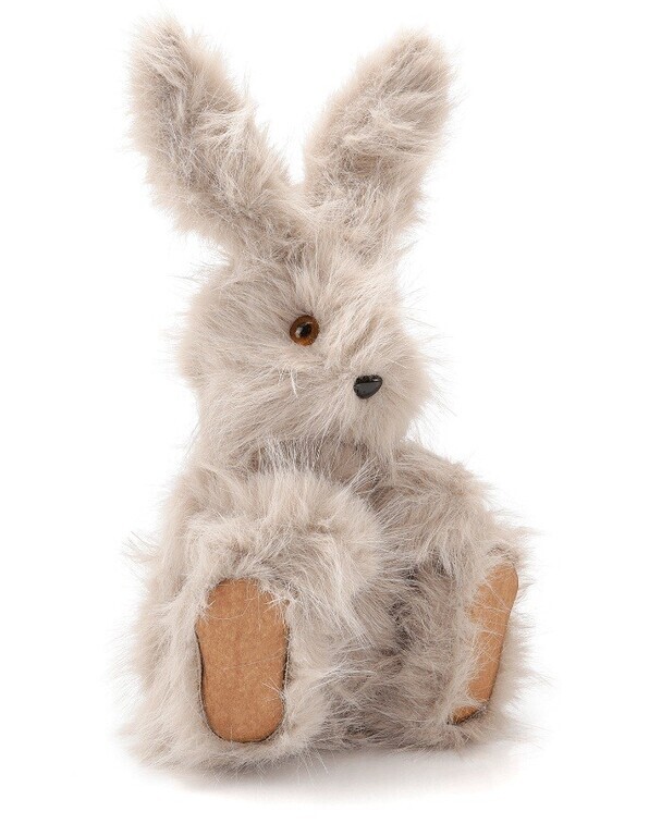 "Decorative plush Easter bunny in beige"